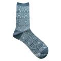 National style diamond pattern men's short crew socks